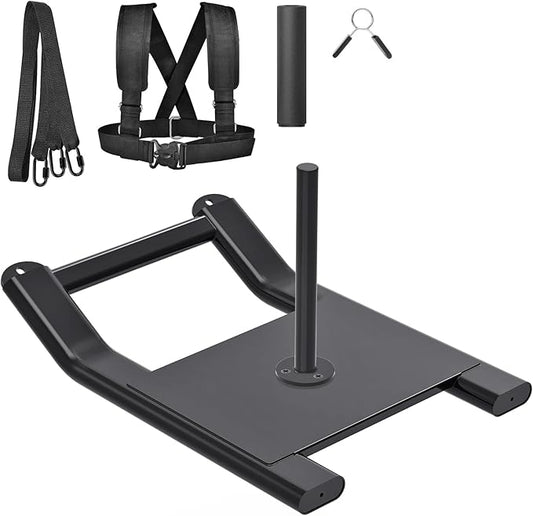Kipika Weight Sled, Workout Sled, Fitness Strength Training Sled, Speed Training Sled for Athletic Exercise, Speed Improvement, Easily Through Obstacles, Suitable for 1" & 2" Weight Plate