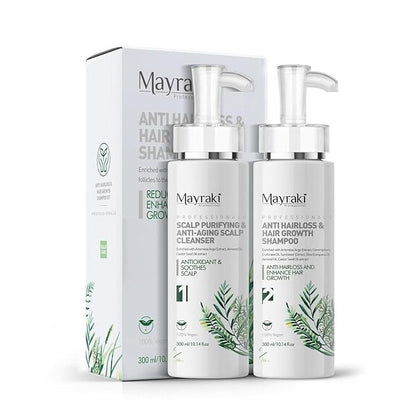 Mayraki Anti Hair Loss & Volumizing Shampoo Kit for Color-Treated Hair |Clarifying Growth Shampoo For Fuller, Thicker Hair | 300 ml | 10.14 fl.oz x2