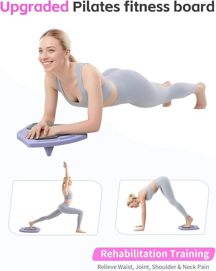 Pilates Board,Pilates Reformer Sets, Multifunctional Abdominal Pilates Board for Home Workout,Fitness Equipment, Portable Foldable Ab Board Trainer Pilates Exercise Machine for Women