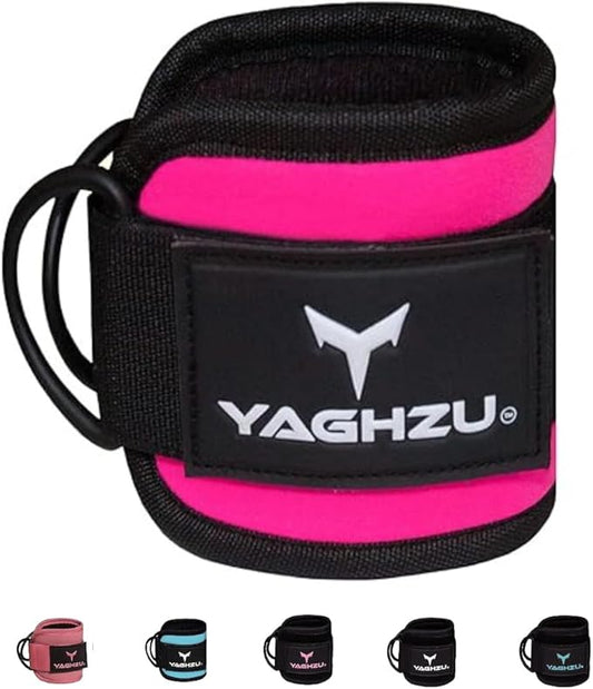 Ankle Straps for Cable Machines Women - Adjustable Gym Ankle Strap for Cable Machine, Neoprene Padded Cable Straps, Durable Leg Strap with Cable Cuff, Glute Kickback Ankle Strap with D Rings