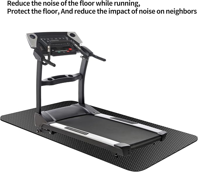 Exercise Equipment Mat,Treadmill Mat,Bike Mat Compatible with Peloton Bike Elliptical Treadmill Mat,Under Exercise Bike Trainer Mat Pad for Stationary Indoor Spin Bike (60"x23.6")