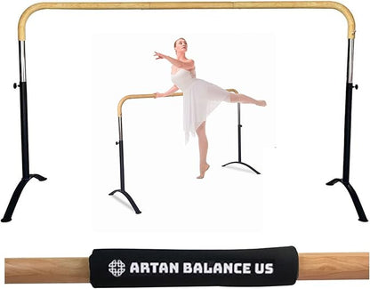 Ballet Barre Portable for Home or Studio, Height Adjustable Bar for Stretch, Pilates, Dance or Active Workouts, Single or Double Bar, Kids and Adults