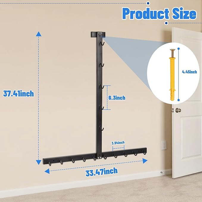 LAT Pulldown Attachments LAT Pull Down Bar Storage Rack for Mag Grip LAT Pulldown Machines Attachments Stand Cable Attachment Storage Rack for Home Gym and Gym Wall Storage