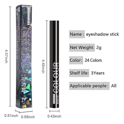 Khaki Shimmer Cream Eye Shadow Stick Makeup for Women, Khaki Green Shimmer Matte Eye Shadow Brightener Stick for Eyes, Waterproof Eyeshadow Pencil Applicator Blendable for Eye Highlight 13