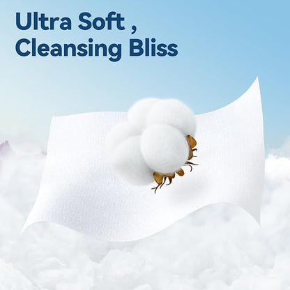 Winner Soft Face Towels, 100% USDA Biobased Facial Towels, Unscented Cotton Tissues for Sensitive Skin, OEKO-TEX Certified Face Towelettes Disposable, Makeup Remover Dry Wipes, 600 Ct, 6 Pack