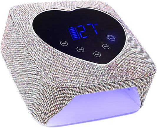 Cordless Gel Nail Lamp, Rechargeable UV LED Nail Dryer for Gel Polish with LCD Display, Auto Sensor and 5 Timer Settings Professional Gel Curing Light for All Gel Nail Polish, Manicure Tools