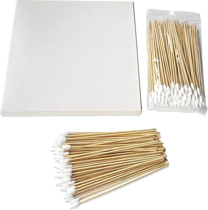 500/200PCS Gun Cleaning Swabs - 6 Inch Long Cotton Swabs - Lint Free, Highly Absorbent Gun Swabs for Precision Gun Cleaning, Applying