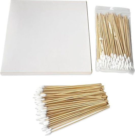 500/200PCS Gun Cleaning Swabs - 6 Inch Long Cotton Swabs - Lint Free, Highly Absorbent Gun Swabs for Precision Gun Cleaning, Applying