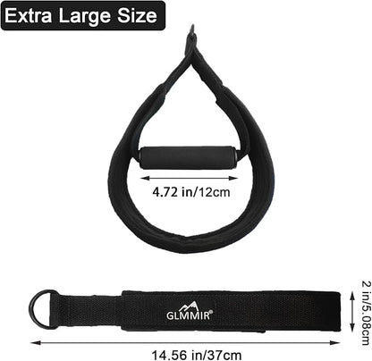 Pilates Double Loop Straps for Pilates Reformer, Fitness Metal D Ring Straps Handle, Pilate Accessories Yoga Wristbands Exercise Straps for Gym Home Workout 2PCS