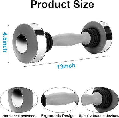2025 Fitness Equipment Shaking Dumbbells - Single Dumbbell Weight Exercise Core Muscle for Shoulders, Chest, Biceps, Triceps, Forearm Exercises, Toning Shake Dumbbell for Man Women(Silver)