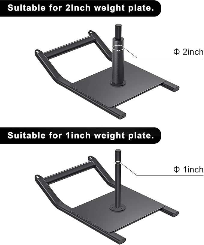 Kipika Weight Sled, Workout Sled, Fitness Strength Training Sled, Speed Training Sled for Athletic Exercise, Speed Improvement, Easily Through Obstacles, Suitable for 1" & 2" Weight Plate