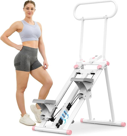 Stair Stepper for Home Gym,Folding Vertical Climber Cardio Exercise Machine,Stair Climber for Full Body Workout with Adjustable Handlebar for Women & Men
