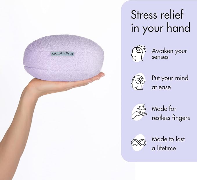Quiet Mind 1.5 lb Weighted Stress Squeeze Ball – Lavender Scented Soft Squishy Fidget Gadget for Adults –Help Relieve Stress, Anxiety, Tension-Promotes Focus, Clarity - Sensory Ball for Home or Office
