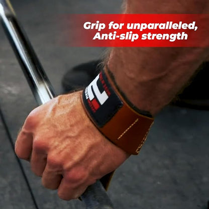 Iron Rebel Padded Leather Lifting Straps for Men & Women | Gym Weightlifting Straps | Comfortable Grips for Deadlifts, Training, Powerlifting, & Bodybuilding