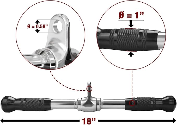 A2ZCARE Cable Machine Accessories for Weight Lifting, LAT Pull Down Attachment, Cable Attachments for Gym