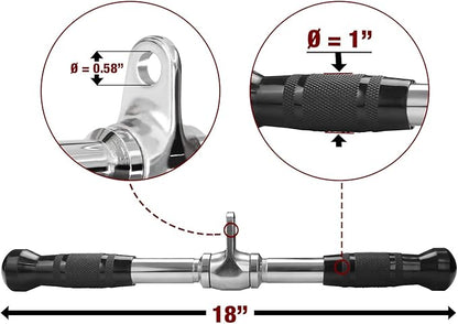 A2ZCARE Cable Machine Accessories for Weight Lifting, LAT Pull Down Attachment, Cable Attachments for Gym