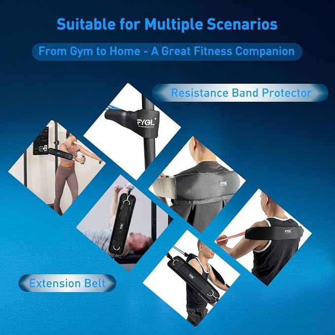 2-in-1 Extender Belt & Resistance Bands Sleeve - Ideal for Speediance Gym Monster & All Gym Machines - Ultimate Home Gym Accessories for Pulley & Cable Systems, Solving Arm-Rubbing Woes