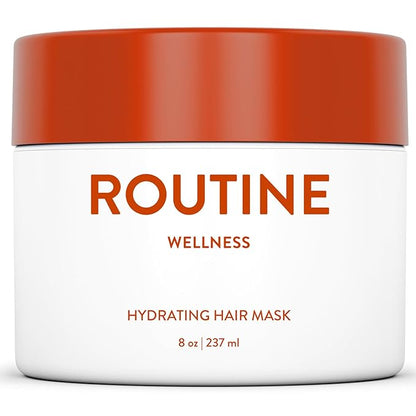 Routine Wellness Deep Conditioning Hair Mask for Dry Damaged Hair - Hydrating, Moisturizing Repair Treatment - Promotes Volume - Coconut & Vanilla 8oz