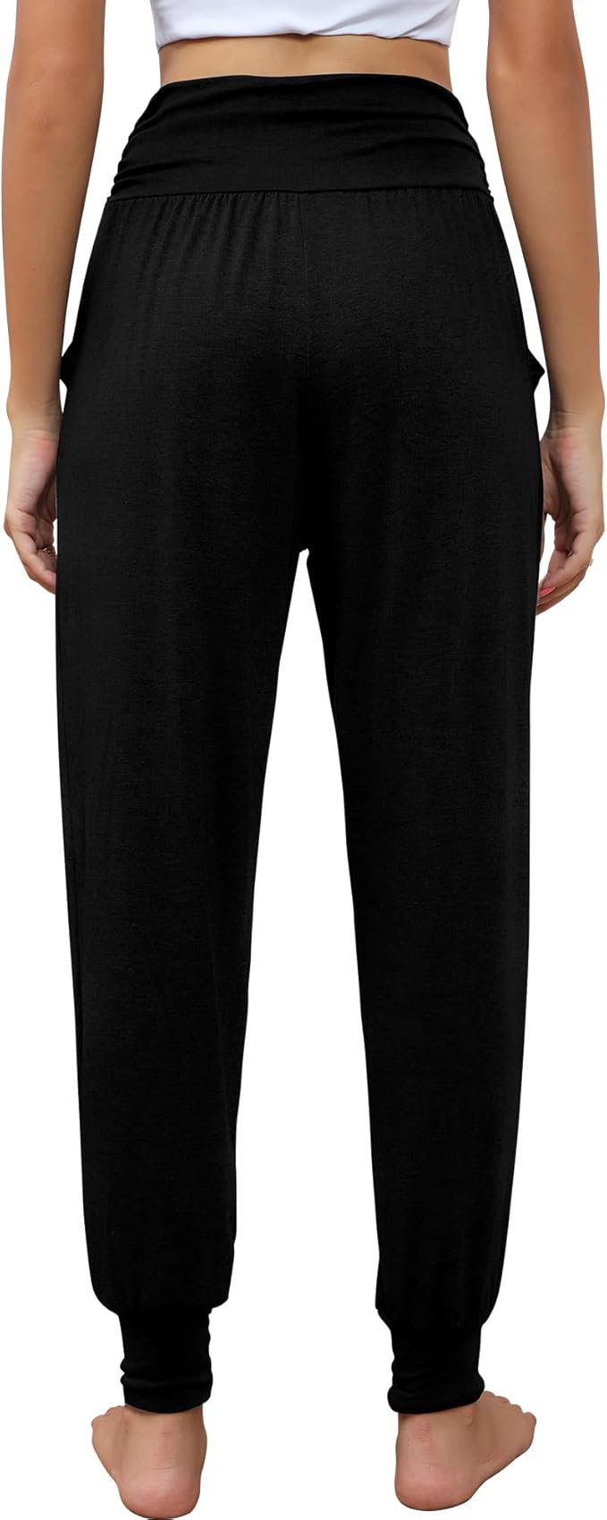 2 Pack Women's Yoga Joggers, Cozy Sweatpants with Pockets Casual Loose Comfy High Waisted Lounge Pants