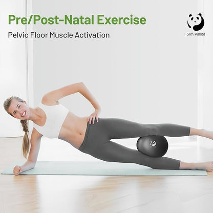 Slim Panda Pilates Ball, 9 Inch Small Exercise Ball, Anti Burst Mini Yoga Ball for Stability, Workout, Barre, Core Strength, Physical Therapy, Balance, Stretching
