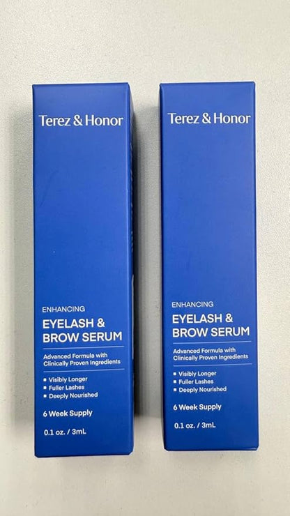 Terez & Honor Advanced Enhancing Eyelash and Eyebrow Serum (Eyelash Serum - 2 Pack)