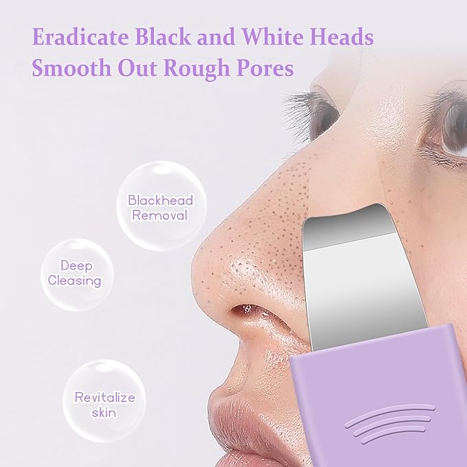 Blackhead Remover Tool,Silicone Face Scrubber, 2 in 1 Nose Pore Scraper for Deep Cleansing,Face Skin Spatula, Nose Black Head Remover, Pore Cleaner Skin Care Tool for Men Women