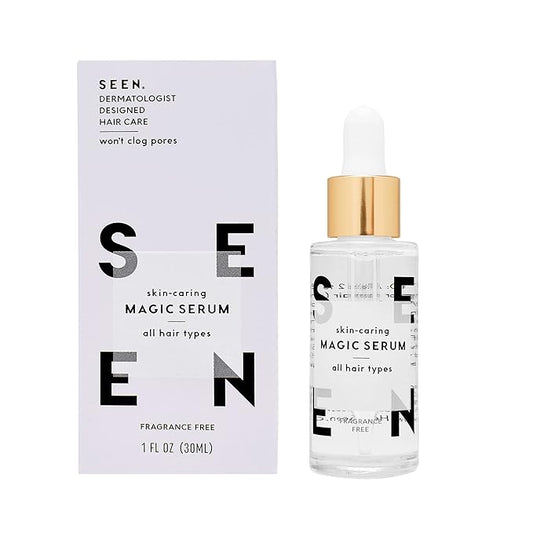 SEEN Magic Serum, Fragrance Free - Non-Comedogenic & Sulfate-Free Hair Serum- Anti Frizz- Dermatologist-Developed - Safe for Sensitive, Eczema & Acne Prone Skin