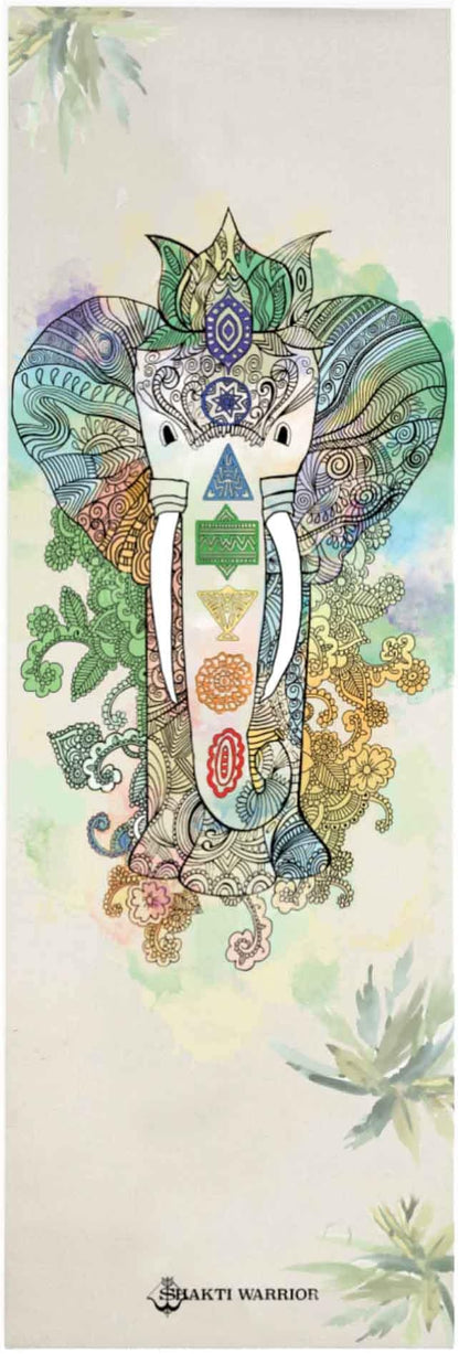 Shakti Warrior TPE Yoga Mat - Artist Designed, Premium eco friendly mats, Non Slip, Non toxic, Great For Regular & Hot Yoga, Pilates and Workouts (72 inch x 24 inch x 6mm thick)