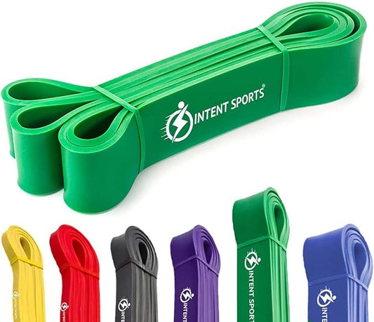 INTENT SPORTS Pull Up Assist Bands – Assistance and Resistance Bands for Pull-Up, Fitness, Body Stretching, Mobility Work, Weightlifting, Heavy Duty - Single/Set – Exercise Videos - eBook!