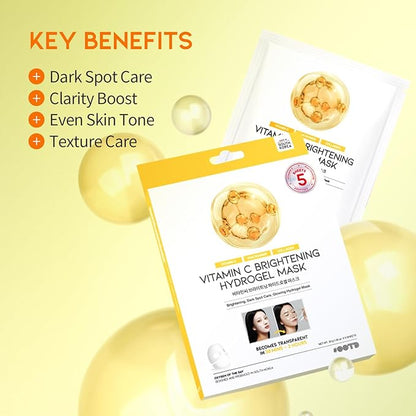#OOTD Vitamin C Collagen Glutathione Hydrating & Firming Hydrogel Sheet Mask - Radiant Glow Gel Mask and Dull Skin (5pcs)