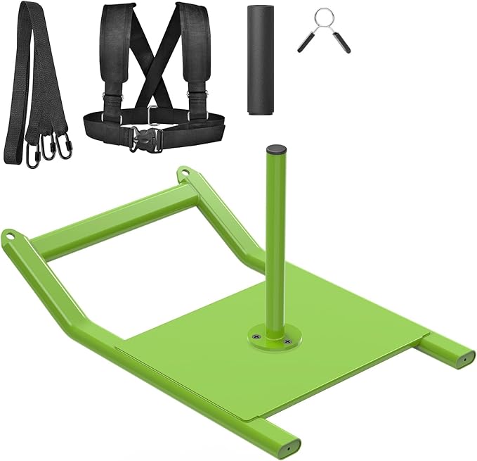 Kipika Weight Sled, Workout Sled, Fitness Strength Training Sled, Speed Training Sled for Athletic Exercise, Speed Improvement, Easily Through Obstacles, Suitable for 1" & 2" Weight Plate