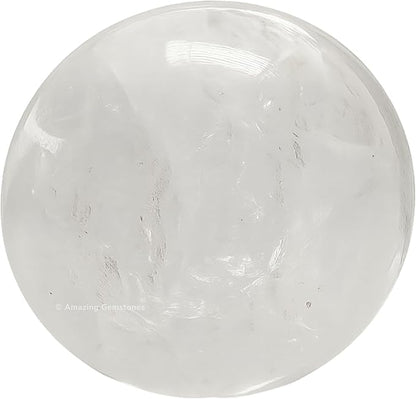 Amazing Gemstone Clear Quartz Crystal Ball with Stand - 2 Inches Crystal Sphere Meditation Balls for Witchcraft and Decorative Balls