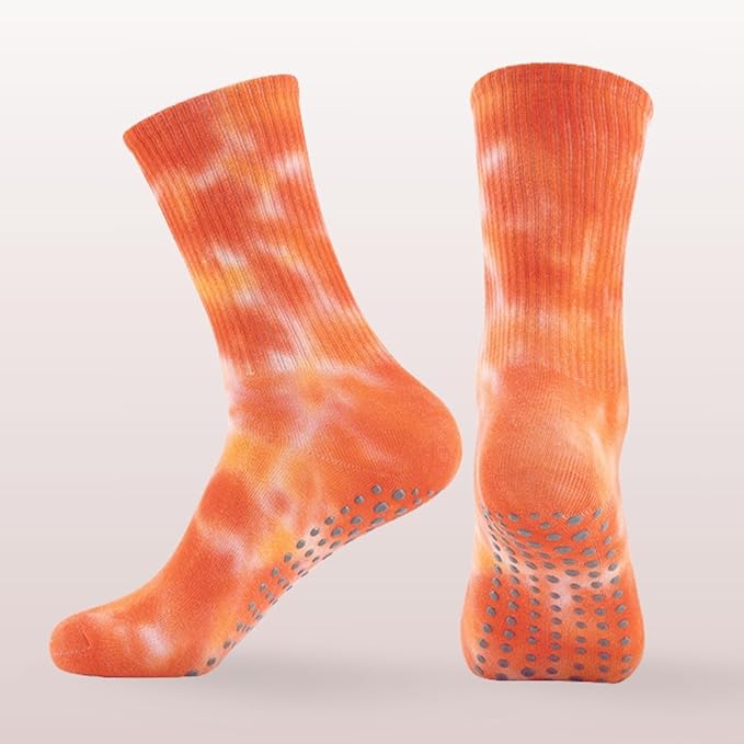 3/6 Pairs Cute Pilates Socks with Grips,Yoga Socks Barre Sock Non Slip Embroidery for Barre Ballet Barefoot Workout