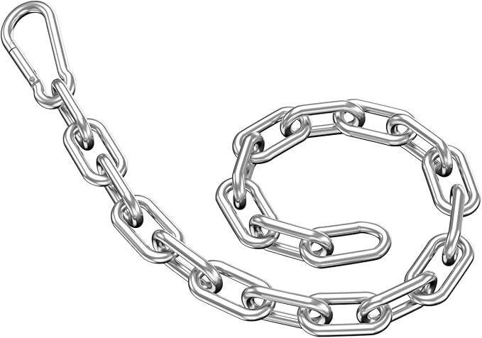 Fitness Extension Chain, 23.6 Inch Gym Weight Lifting Chain Workout Fit for Home Gym, Strength Training, LAT Pull Down - 304 Stainless Steel Cable Machine Extension