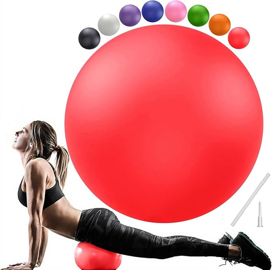 Soft Pilates Ball 9 Inch, Ideal Small Exercise Ball Between Knee Squeeze for Physical Therapy Yoga Core Medicine Abs Pt Bouncy, Mini Rubber Fitball Barre Workout Equipment for Women Men Kid Toddler