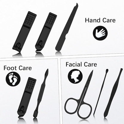 Manicure Set, Nail Clipper Set 7 in 1 Manicure Kit Stainless Steel Nail Clipper Kit Pedicure Kit Portable Nail Grooming Kit Fingernail Toenail Clippers Mothers Day Gifts for Women Men Boyfriend
