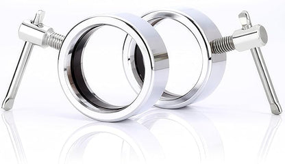 Olympic Barbell Collar for 2" Olympic Bar, Barbell Clamp Clips, Pair of Quick Release Stainless Steel Collars for Workout Weightlifting Fitness Pro Training