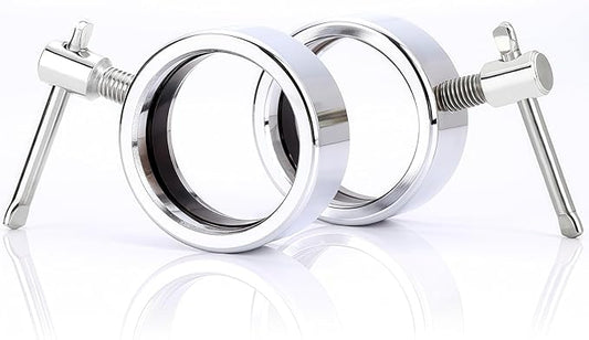 Olympic Barbell Collar for 2" Olympic Bar, Barbell Clamp Clips, Pair of Quick Release Stainless Steel Collars for Workout Weightlifting Fitness Pro Training