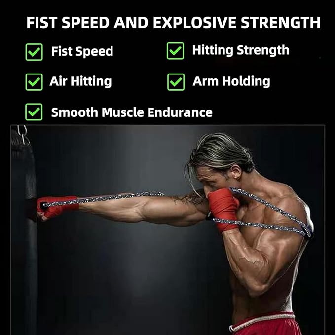 Boxing Training Equipment, Resistance Bands for Shadow Kicking Punching Exercise Accessories for Full Body Workout Home Gym Men and Women