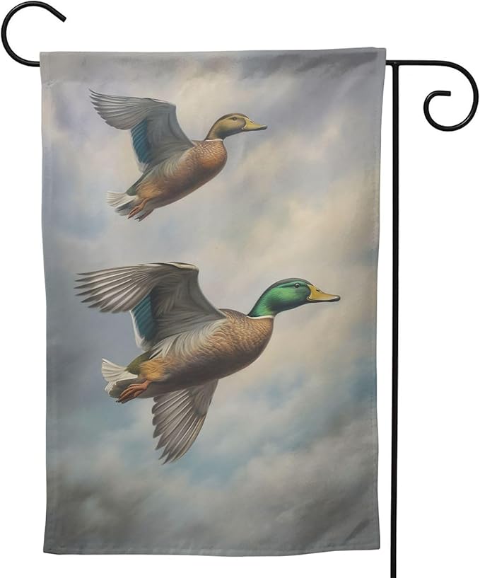 Duck Garden Flag 12x18 In Double Sided Yard Flags Lawn Sign Decor No Flagstand
