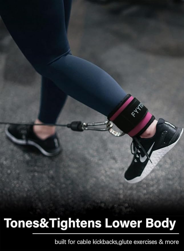 Ankle Strap(Pair) for Cable Machine, Ankle Cuff for Kickbacks, Leg Extensions, Lower Body Exercises, Glute Workouts, Booty Hip Abductors Exercise, for Home & Gym