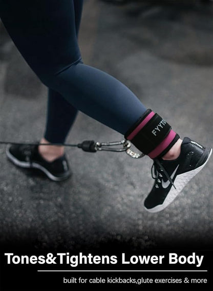 Ankle Strap(Pair) for Cable Machine, Ankle Cuff for Kickbacks, Leg Extensions, Lower Body Exercises, Glute Workouts, Booty Hip Abductors Exercise, for Home & Gym
