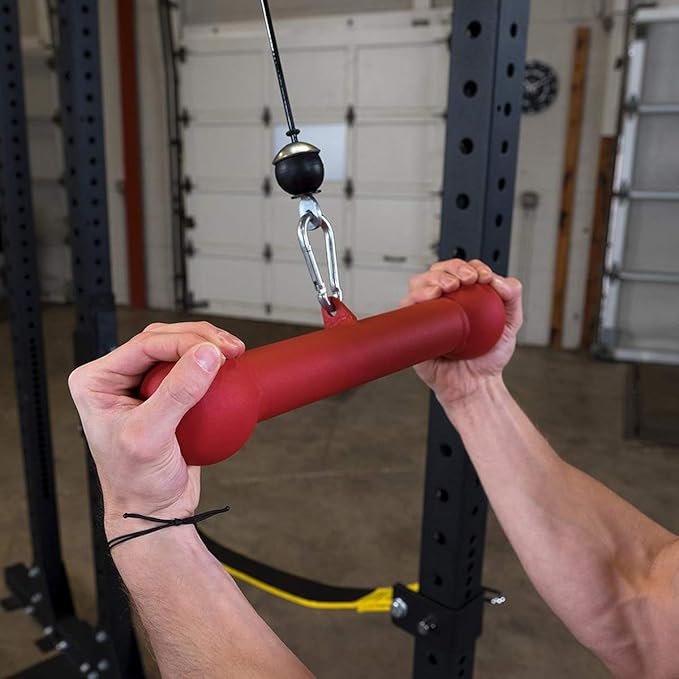 Body-Solid Tools Dog Bone Grip - Strength Training Equipment for Home Gym, Pull-Ups, Farmers Walks, Dumbbells, Kettlebells, Ideal for Grip and Forearm Strengthener, Non-Slip Matte Finish