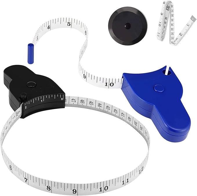 Body Measuring Tape 60in/150cm, 4PCS Measuring Tape for Body, Lock Pin and Push-Button, Portable Retracable Body Measuring Ruler for Fitness, Weight Loss, Tailor, Sewing, Handcrafts