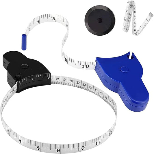 Body Measuring Tape 60in/150cm, 4PCS Measuring Tape for Body, Lock Pin and Push-Button, Portable Retracable Body Measuring Ruler for Fitness, Weight Loss, Tailor, Sewing, Handcrafts