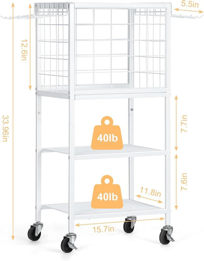 Dumbbell Rack for Home Weight Rack for Home Gym Yoga Mat Storage Rack Black Workout Equipment Storage Organizer with Hooks Yoga Mat Holder with Wheels for Yoga Block, Dumbbell, Resistance Band