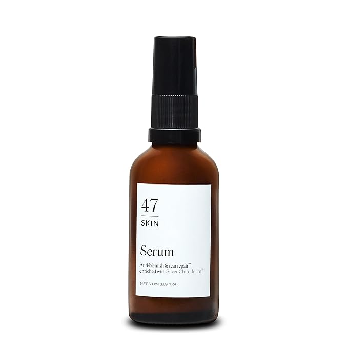 Hydrating Face Serum for Clearing Acne and Scars, Anti-Blemish & Scar Repair Serum Skincare Treatment with Silver Chitoderm Smooth Skin Moisturiser Serum for All Skin Types (1.69 oz)