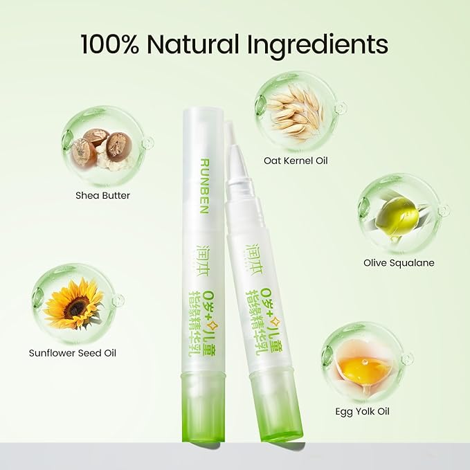 RUNBEN Nail Biting Treatment for Kids & Baby Bitter Taste Nail Care Pen to Stop Thumb Sucking & Biting Nails, Toddlers Safe & Natural Formula, 2-in-1 Repair & Deterrent (0.14 oz)