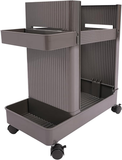 Yoga Mat Storage Rack with Wheels, Weight Cart Stand Small Gym Racks Yoga Racks, Storage Organizer Home Gym Equipment for Homes, Gyms, Schools (Grey)