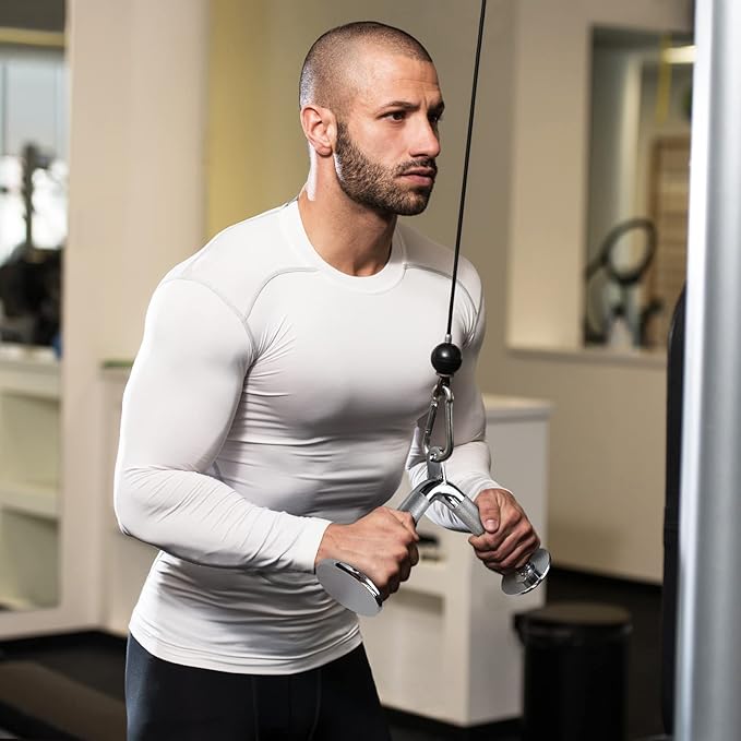A2ZCARE Cable Machine Accessories for Weight Lifting, LAT Pull Down Attachment, Cable Attachments for Gym
